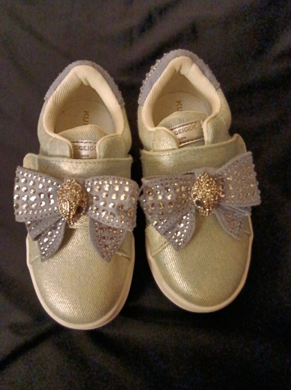 NEW Kurt Geiger London Kids Mini Lanew Bow  Sneaker - 7 Toddler